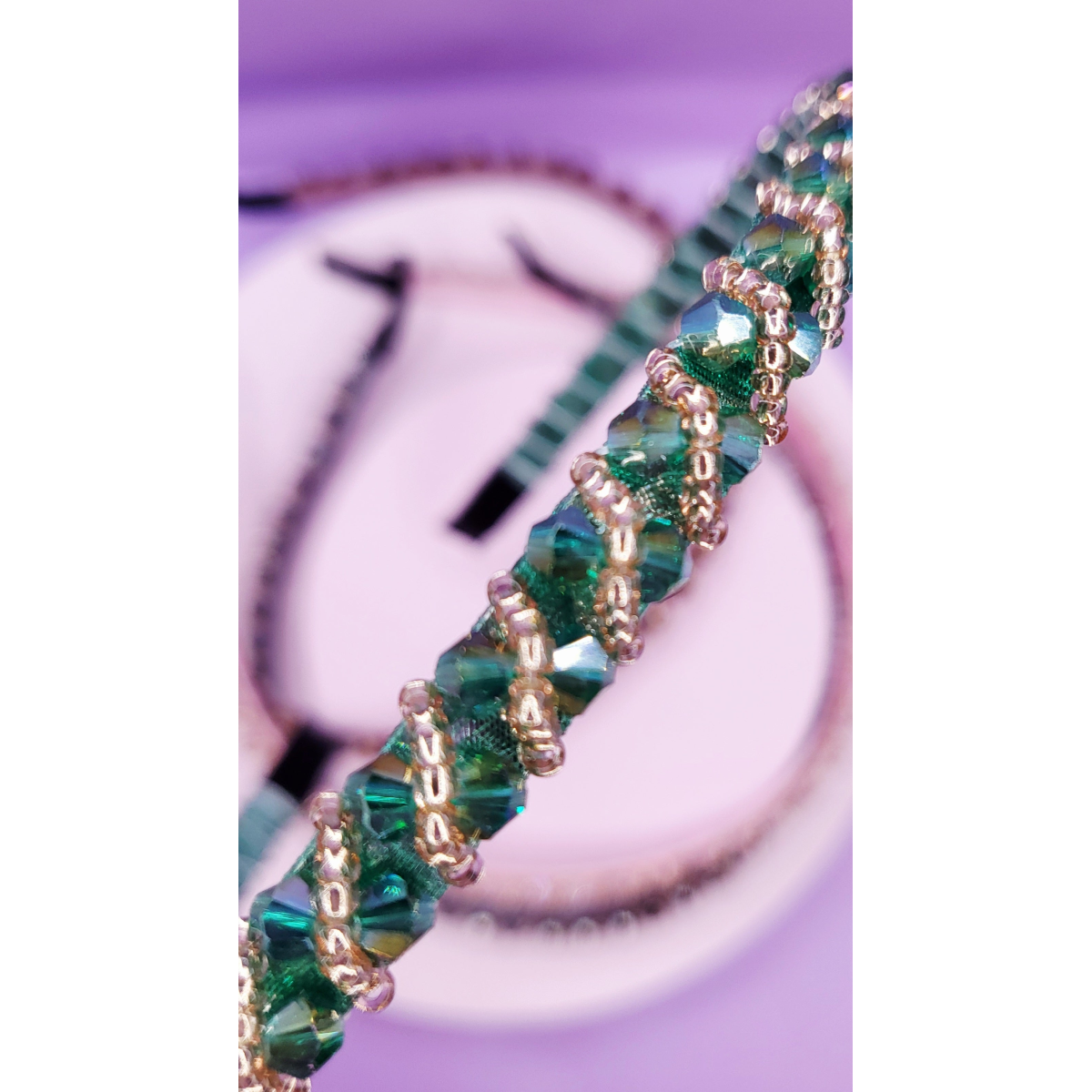 Crystal Gold Beaded Hair band