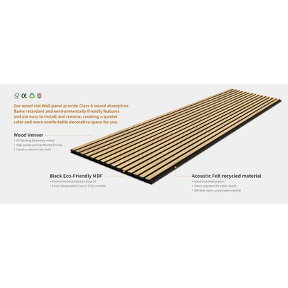 Natural Oak Acoustic Wall Panels