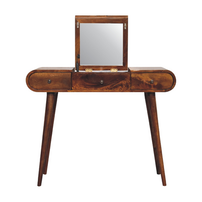 Artisan Furniture Solid Wood Chestnut Mirror Dressing Table