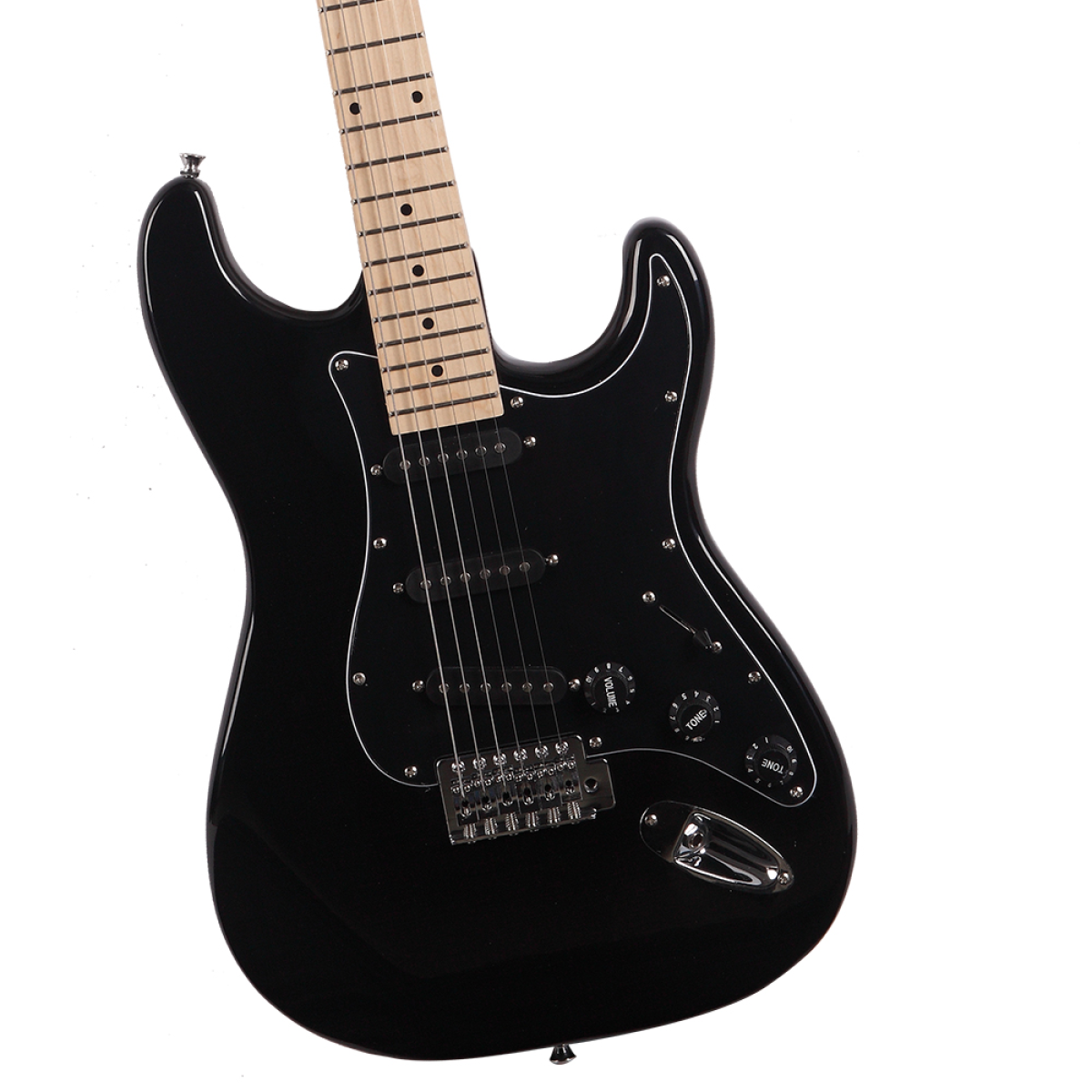 GST Stylish Electric Guitar Kit with Black Pickguard Black