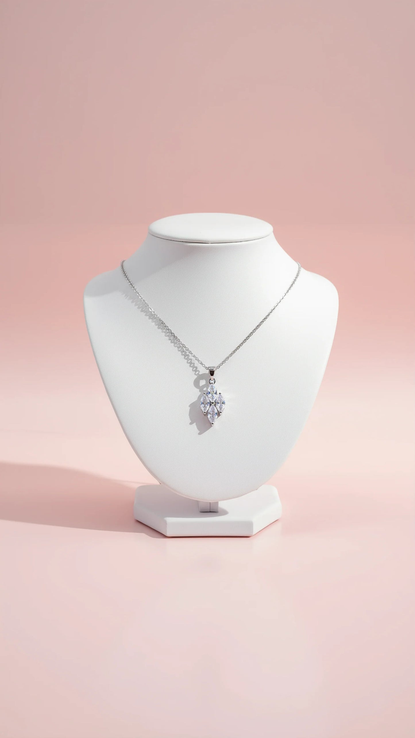 Cluster Crystal Pendant Necklace