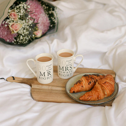 30th Anniversary New Bone China Mug Set - 300ml