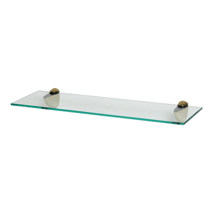 60cm Floating Glass Shelf with Gold Fixings