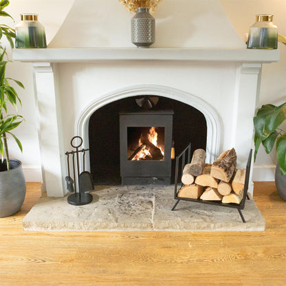 Black Fireside Log Storage Rack