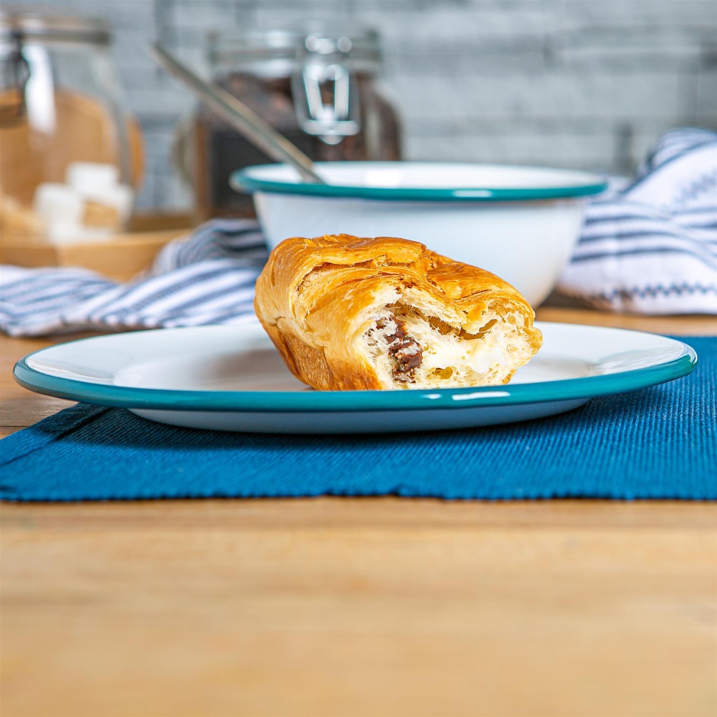 20cm White Enamel Side Plates - Pack of Six