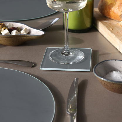 12pc Round Glass Placemats & Coasters Set