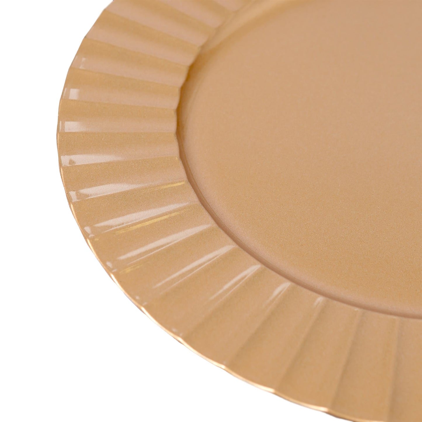 12pc Round Fluted Charger Plates Set - 33cm