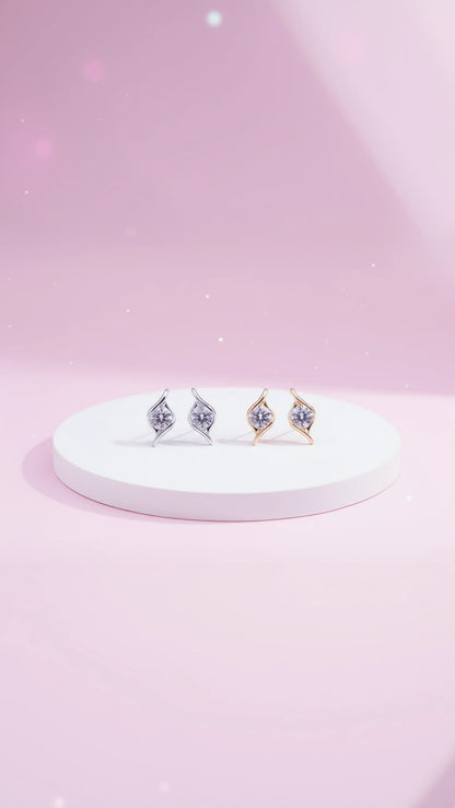 Brilliant Cut Crystal Stud Earrings
