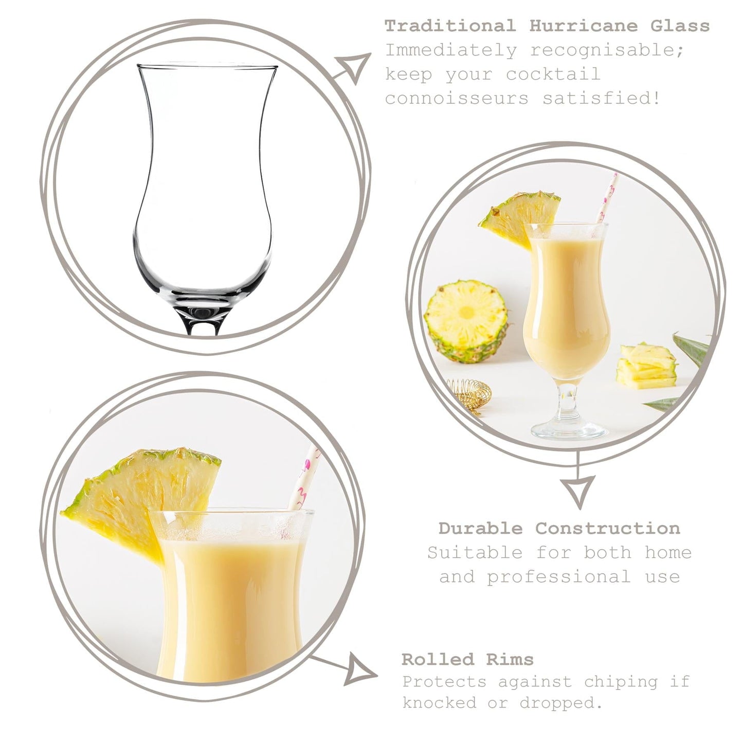 390ml Fiesta Pina Colada Glasses - Pack of Six