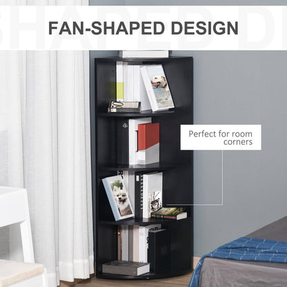 Four-Tier Corner Storage Unit - Black