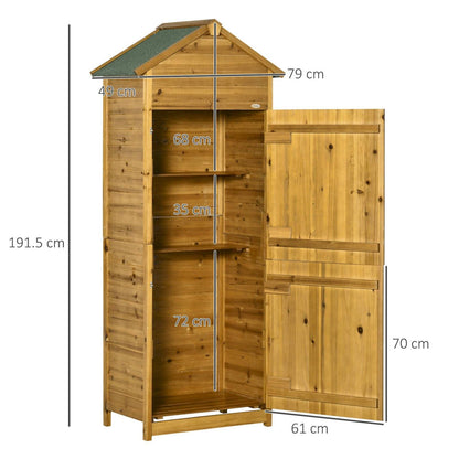 Rustica 191cm Barn Door Apex Garden Store With Shelves Fir Wood Natural by Steadfast