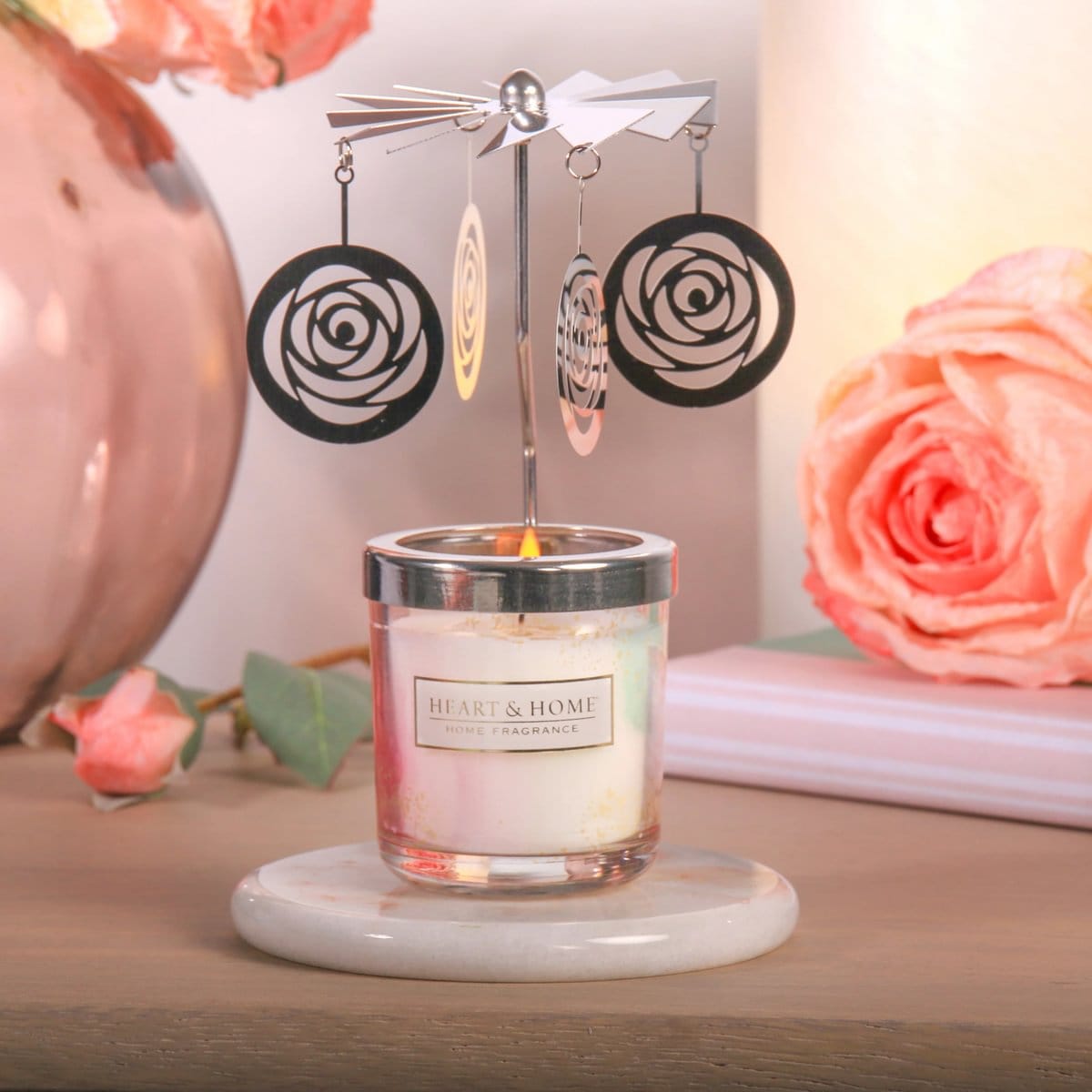 Heart & Home With Love Mini Soy Candle & Carousel - The Perfect Gift