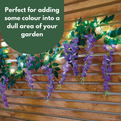 Faux Garland Decor Wisteria