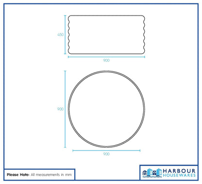 Round Raised Garden Bed - 90cm x 45cm