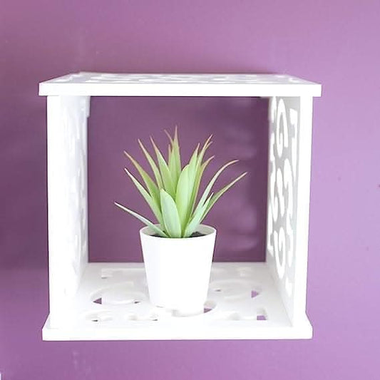 Wall-Mounted Cube Storage Cabinet White