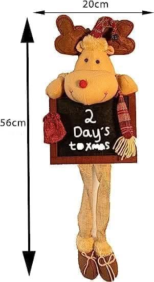 Novelty Hanging Christmas Reindeer with Chalkboard Christmas Decoration