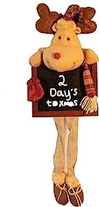 Novelty Hanging Christmas Reindeer with Chalkboard Christmas Decoration