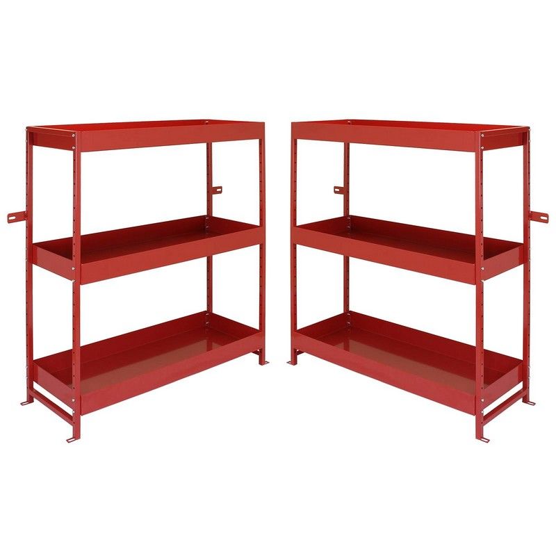 Steel Van Shelvings 116cm - Red Set Of Two Volcano 116cm by Raven