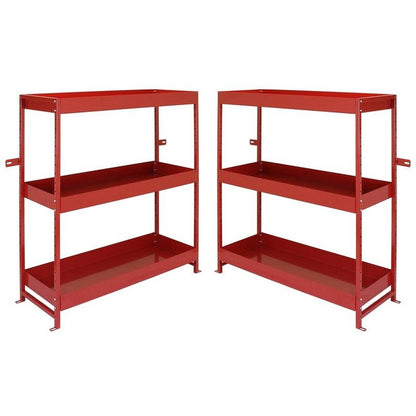 Steel Van Shelvings 116cm - Red Set Of Two Volcano 116cm by Raven