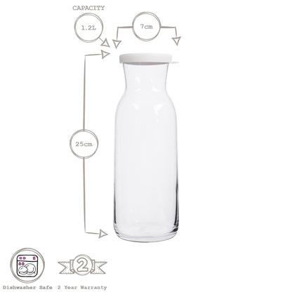 1.2L Fonte Glass Carafe