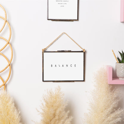 7" x 5" Black Hanging Metal Photo Frame