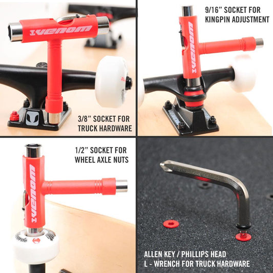 Venom Skateboards T Tool - Red