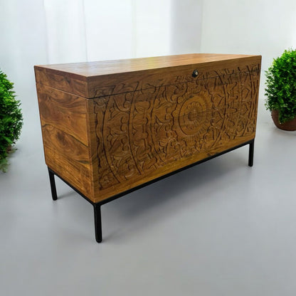 90CM WOODEN CHEST
