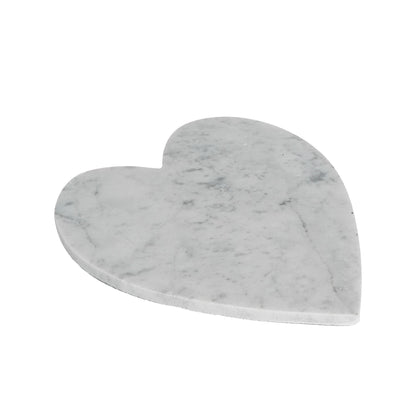 27cm x 25cm White Heart Marble Chopping Board