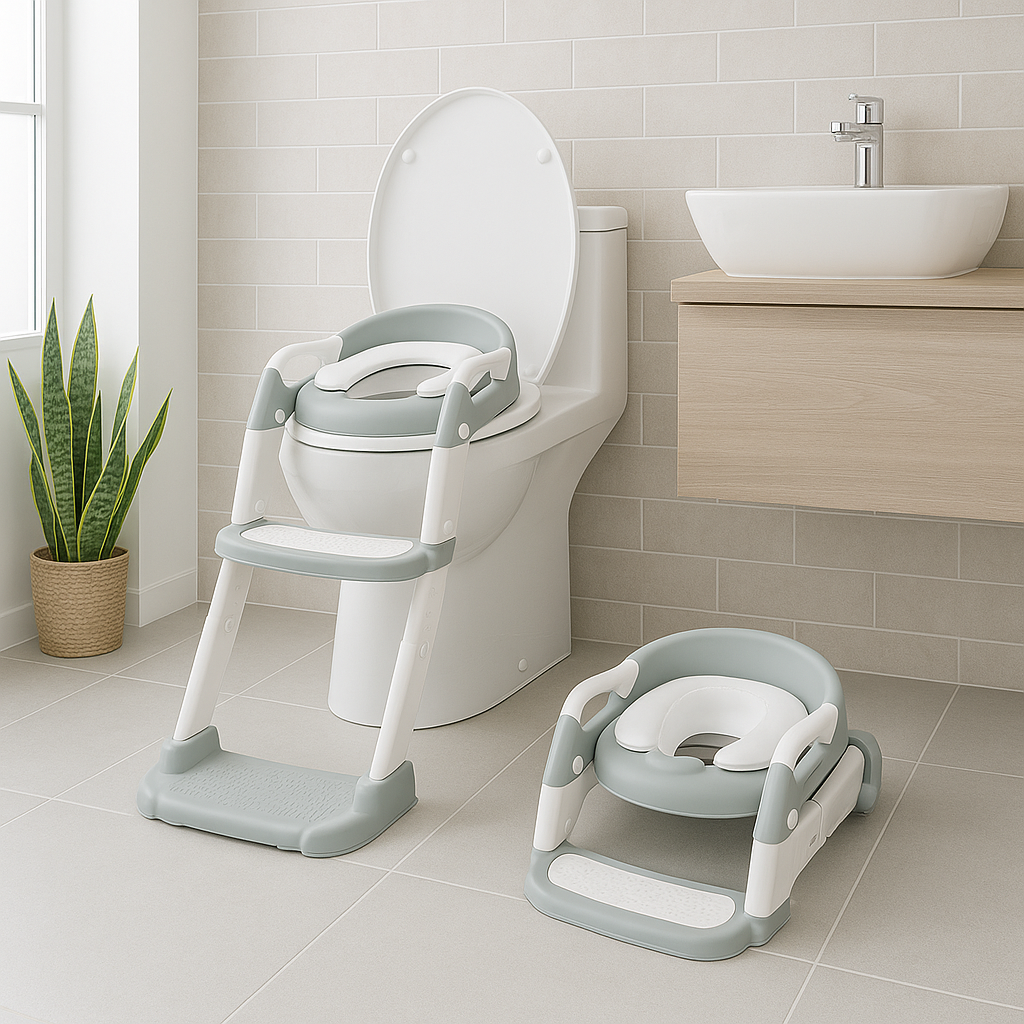 White Adjustable 2-in-1 Potty Training Toilet Seat