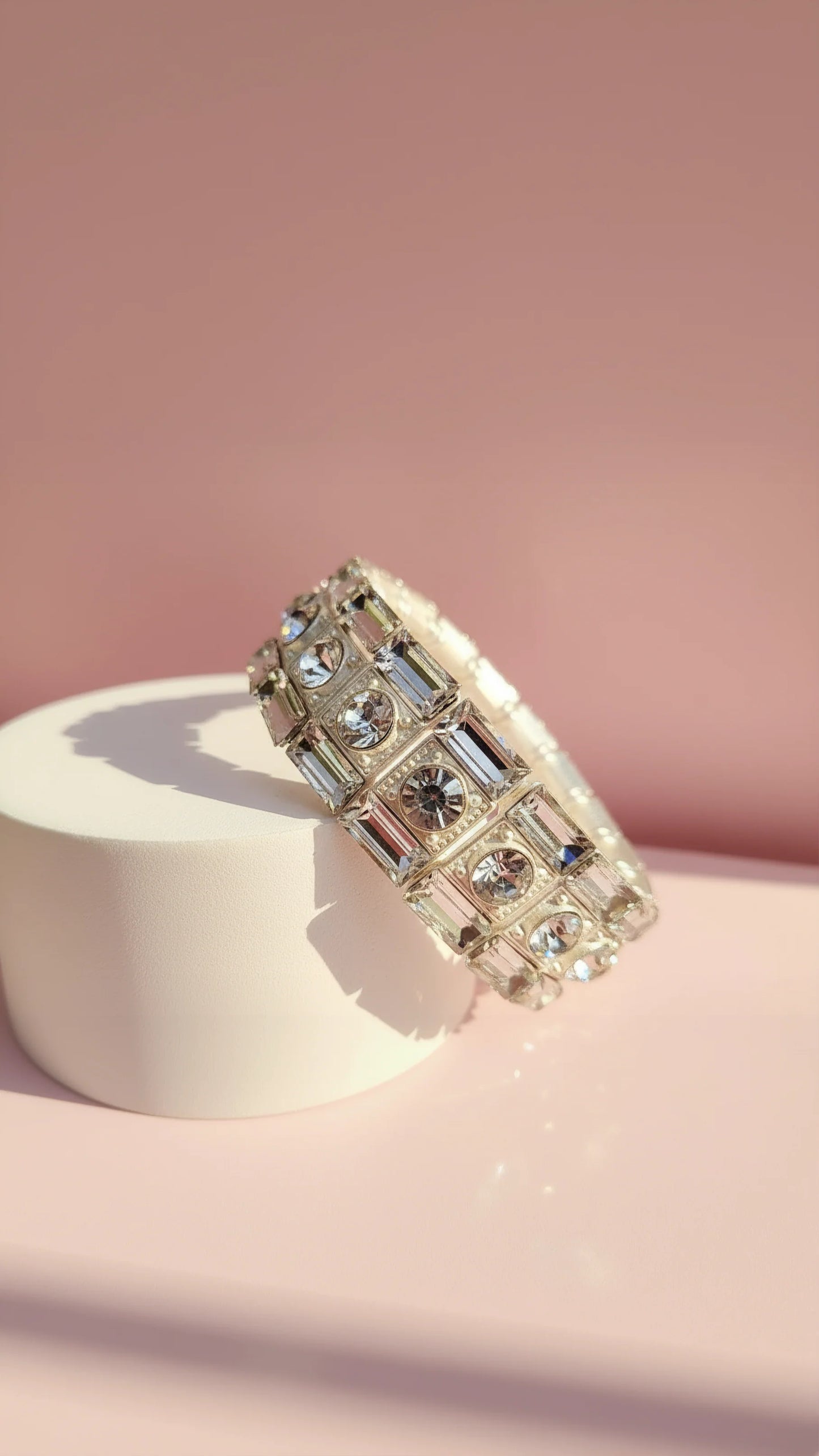 Baguette Cut Stretchy Crystal Bracelet