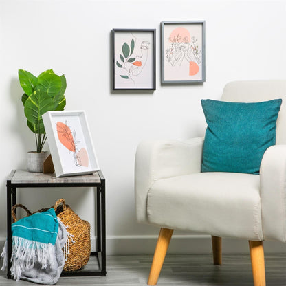 Black A4 (8" x 12") Photo Frame with A5 Mount