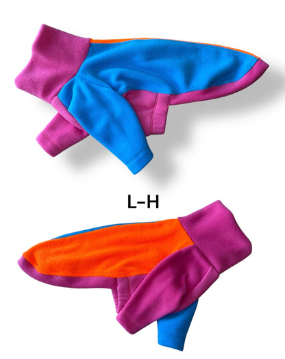 Fleece Jumper - Neon Colour Block