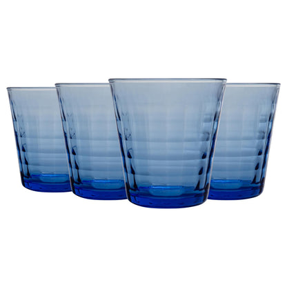 220ml Blue Prisme Water Glasses - Pack of Four