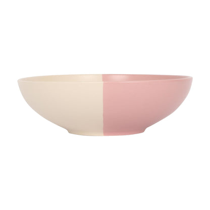 Colour Block Stoneware Pasta Bowl - 20.5cm