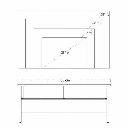 Metal Frame Industrial-Style TV Stand