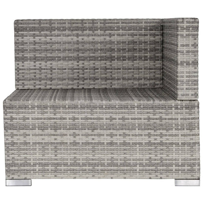PE Rattan Wicker Corner Sofa Garden Furniture Single Sofa Chair w/ Cushions