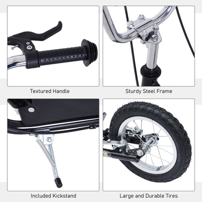Teen Stunt Scooter Push Kick Scooters for Kids with Rubber Wheels Adjustable Handlebar Front Rear Dual Brakes Kickstand