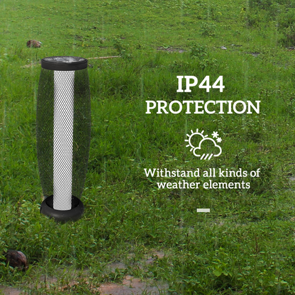 Outsunny 71.5 cm Garden Solar Lamp, Metal Floor Lamp with Auto On/Off LED