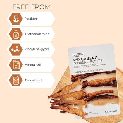 THE FACE SHOP Real Nature Face Mask Red Ginseng 20g