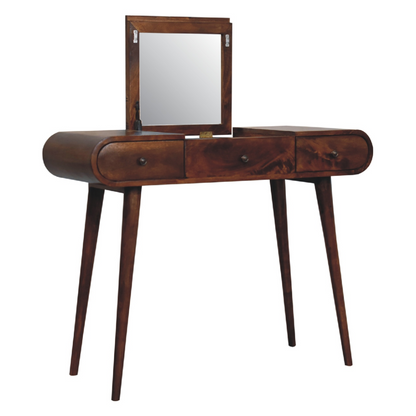 Artisan Furniture Solid Wood Chestnut Mirror Dressing Table