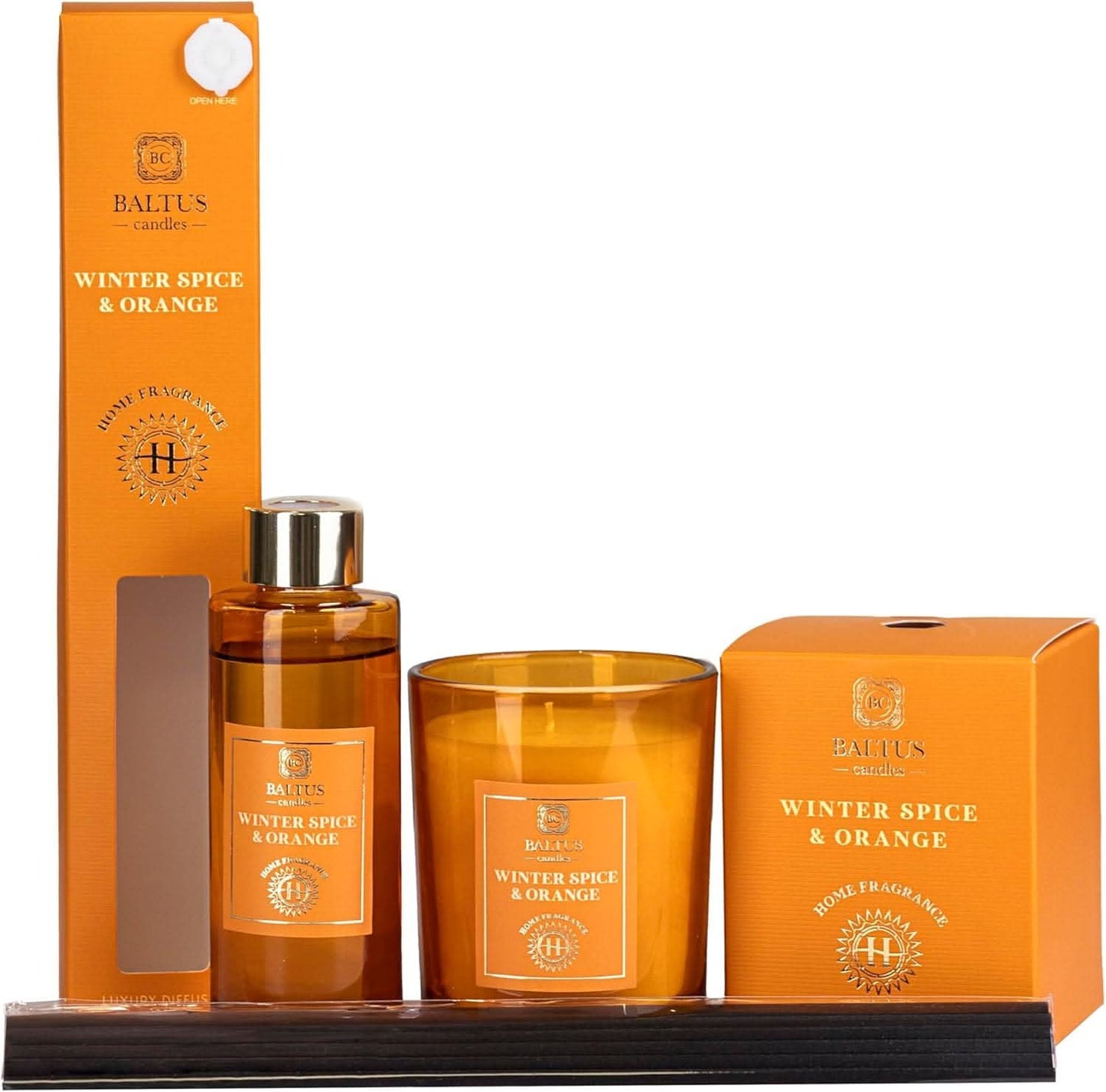 Diffuser and Candle Gift Set - Winter Spice & Orange