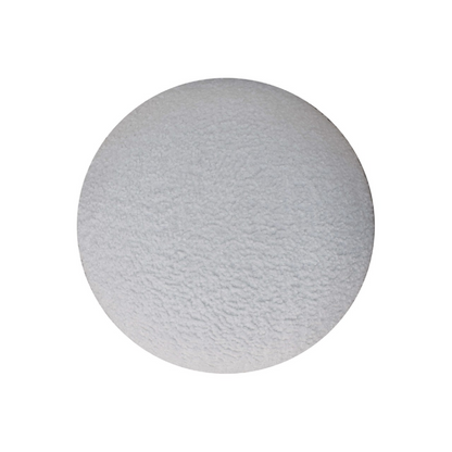 Artisan Furniture Solid Mango Wood White Boucle Mushroom Footstool