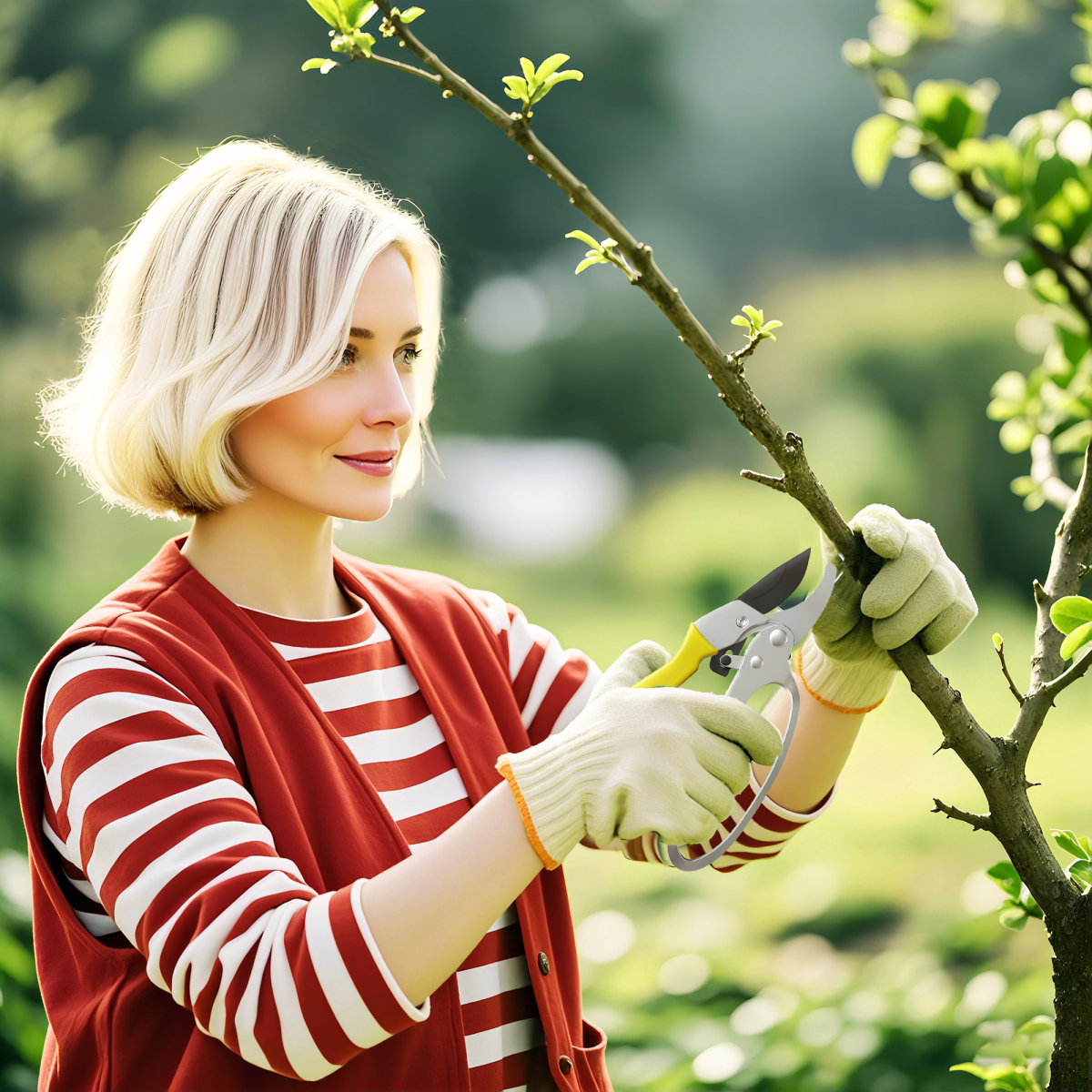 Outsunny 8" Garden Secateurs, Pruning Shears Heavy Duty with SK5 Blade