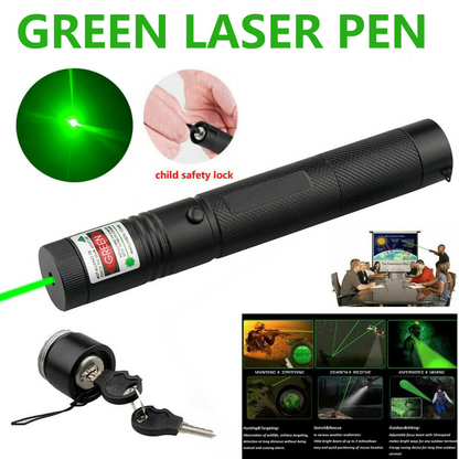 Rechargeable 532nm Visible Beam Light Laser Green Laser Pointer Pen +Battery+USB Charger Set