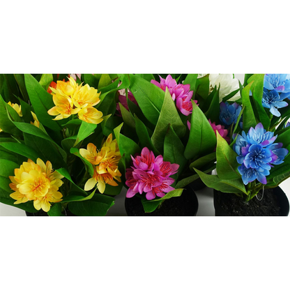 6x 18cm Artificial Freesia Plants in Assorted Colours Flowering