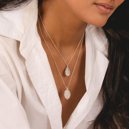 Goddess Lakshmi Necklace (Silver)