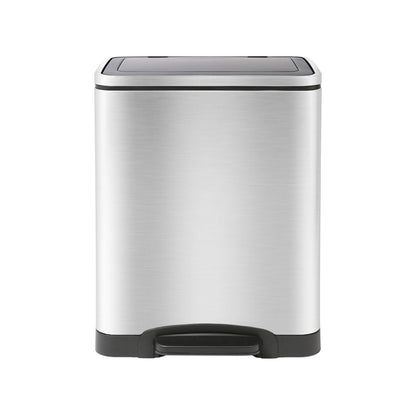 30L (2 x 15L) Stainless Steel Double Kitchen Pedal Bin