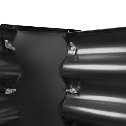 120cm x 60cm Semicircular Galvanised Steel Raised Garden Bed