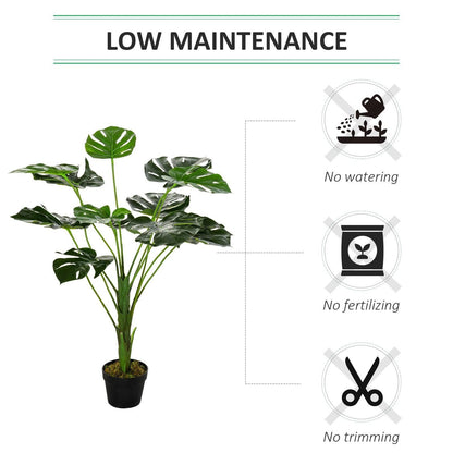 Decorative Artificial Monstera Plants in Pot Fake Plants for Home Indoor Outdoor Decor