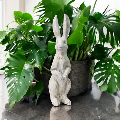 40CM CREAM RESIN RABBIT